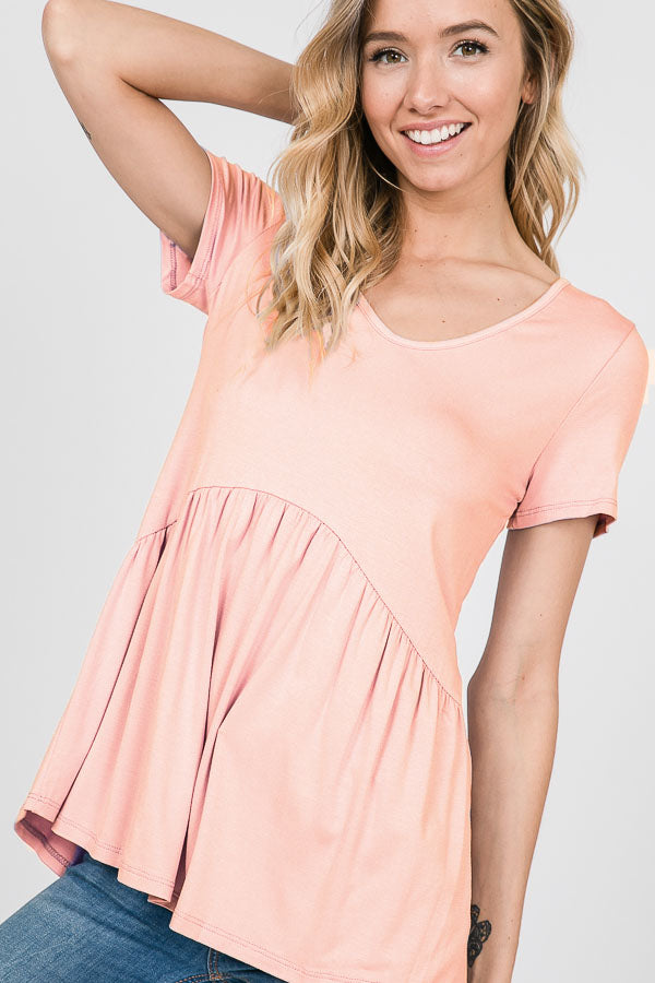 Blush Ruffle Top