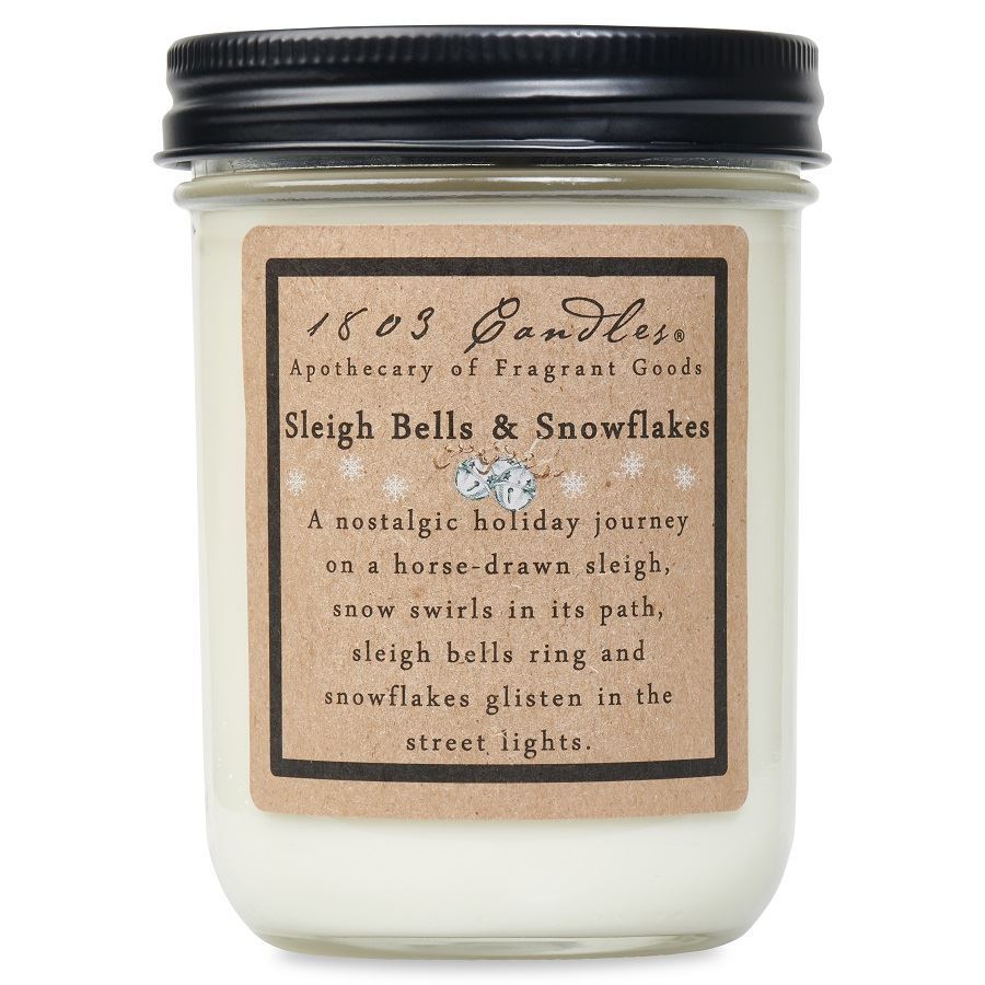 1803 Sleighbells & Snowflakes Candle 14oz.