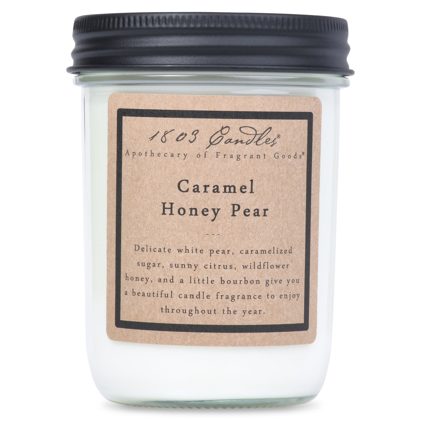 1803 Caramel Honey Pear Candle