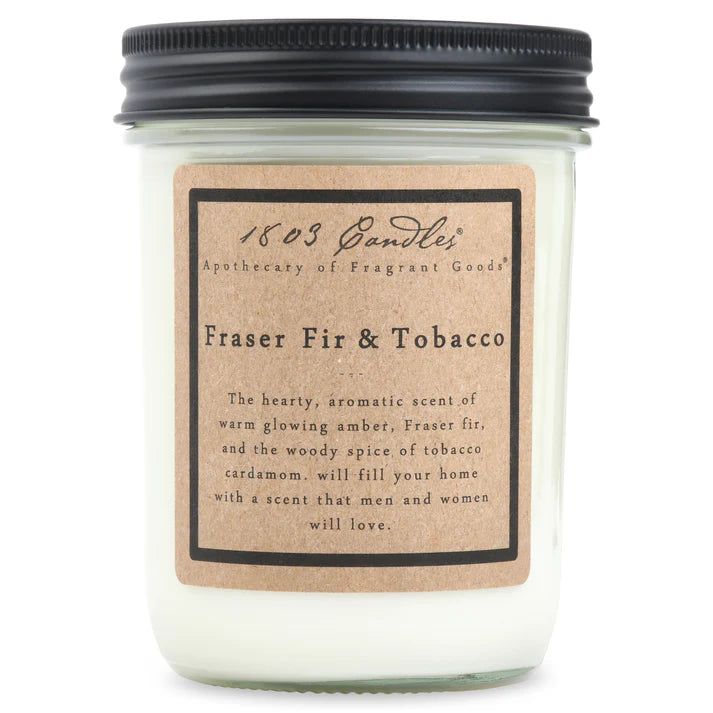 1803 Fraser Fir & Tobacco 14oz. Jar Candle