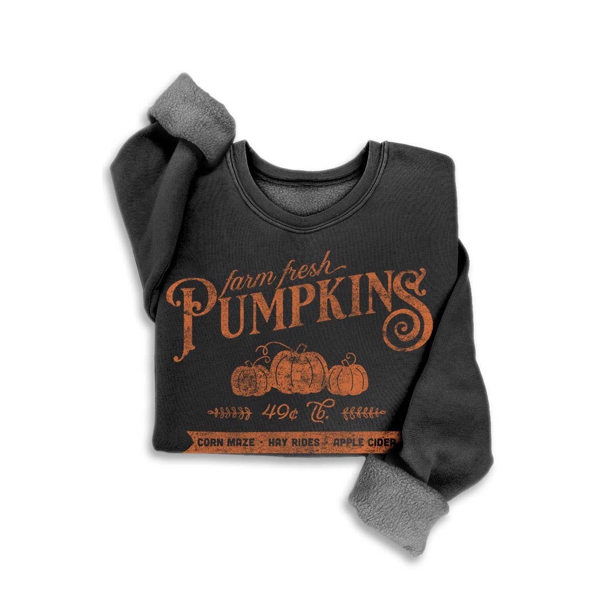 Farm Fresh Pumpkins Mineral Sweatshirts - Mineral Black