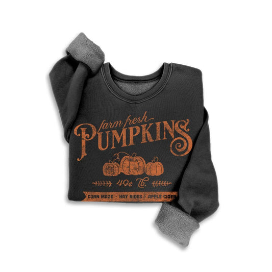 Farm Fresh Pumpkins Mineral Sweatshirts - Mineral Black