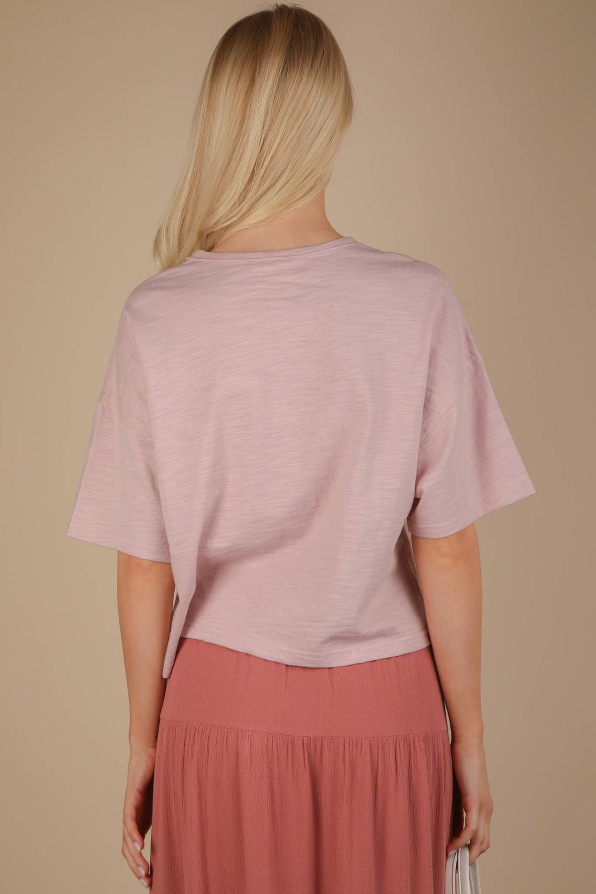 Screen Print Graphic Casual Knit T shirt: SAGE