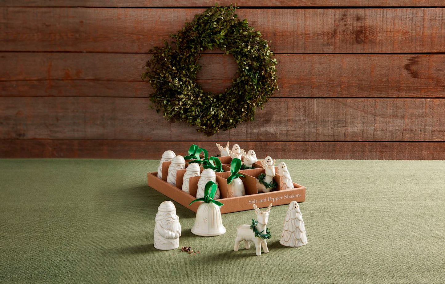 White Christmas Salt & Pepper Shakers