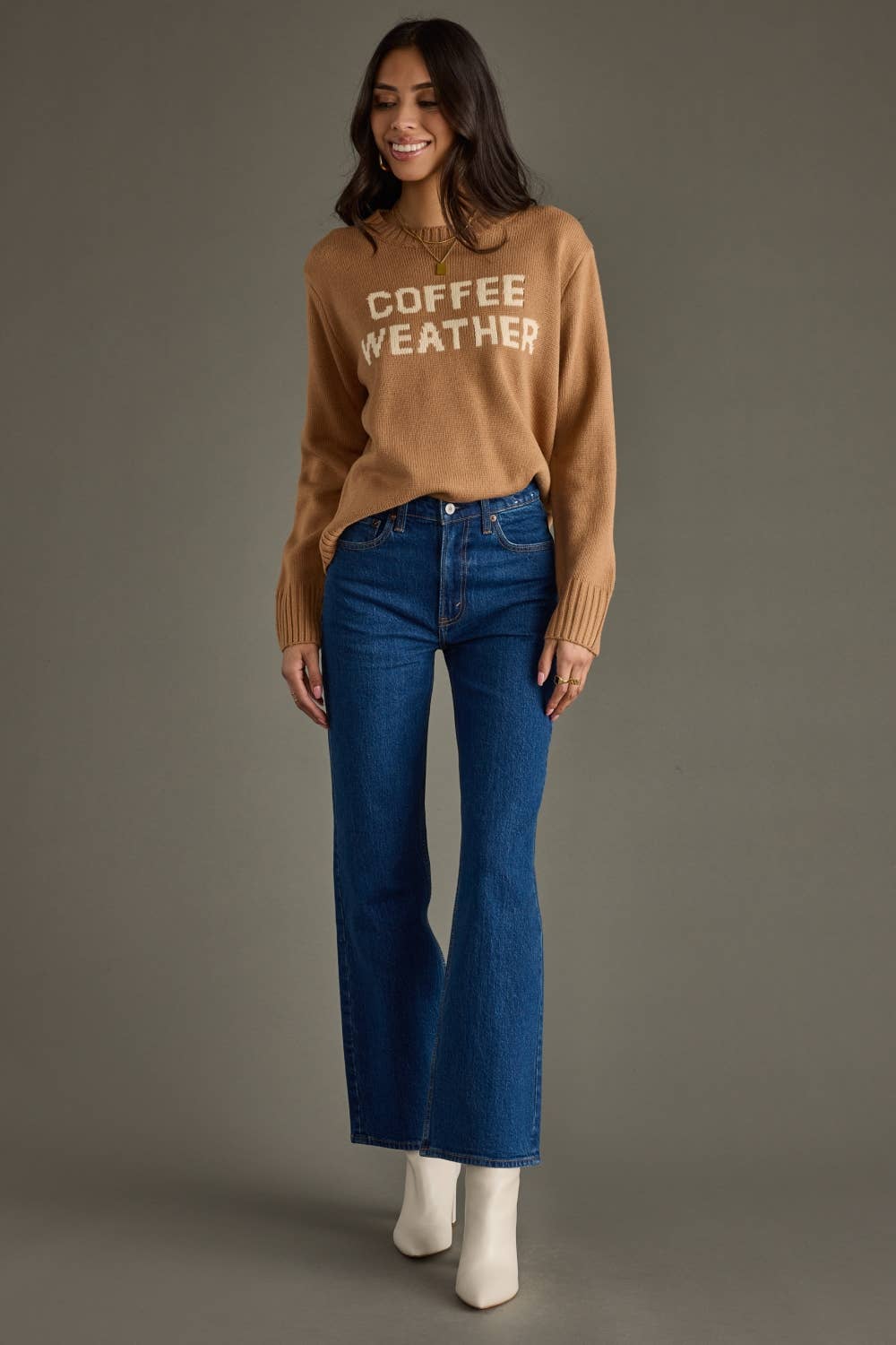 Lt. Brown Coffee Weather Sweater