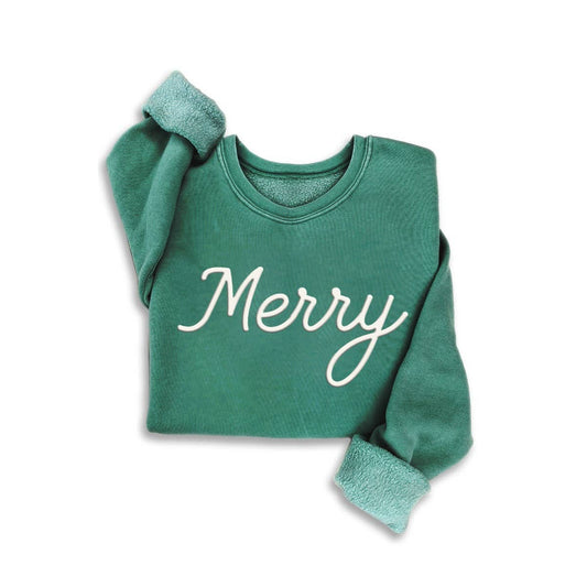 MERRY PUFF PRINT MINERAL SWEATSHIRT MINERAL DUSTY GREEN