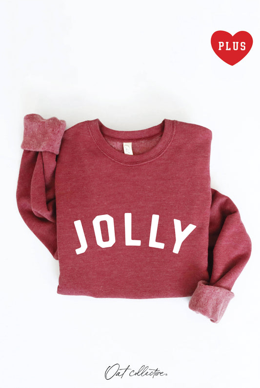 Plus Jolly Graphic Sweatshirt MAROON