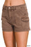 Utility pocket denim shorts