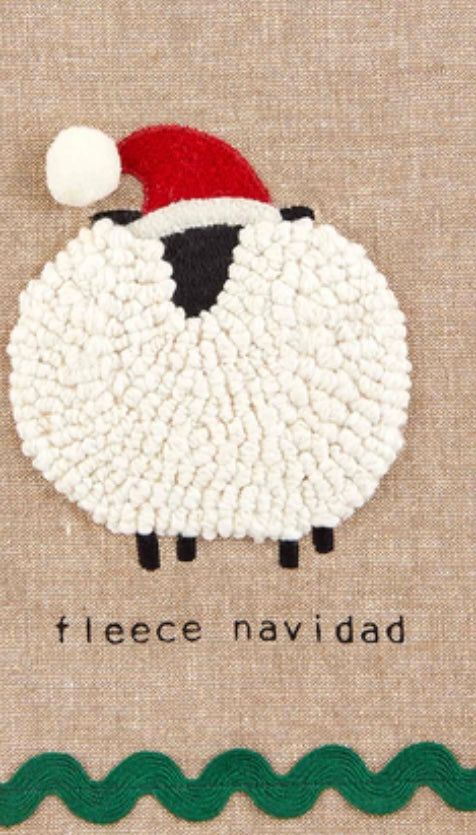 fleece navidad Christmas towel