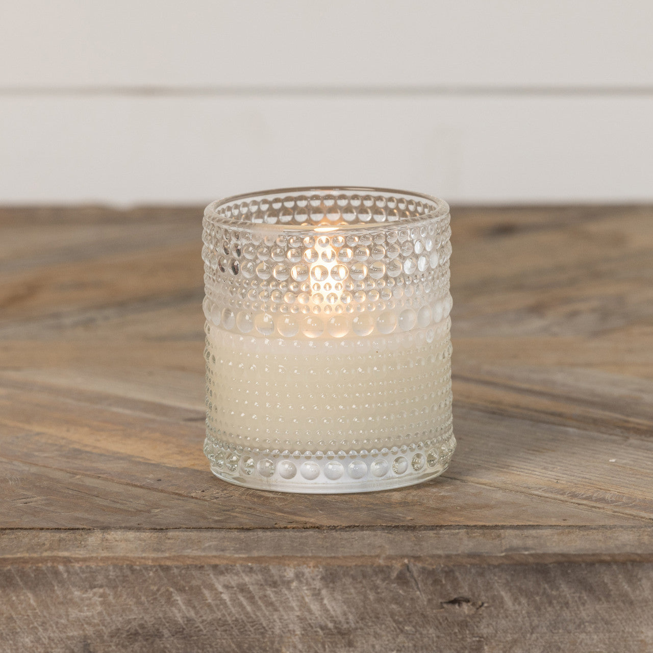3.25" Dotted Glass 3D Flame Candle