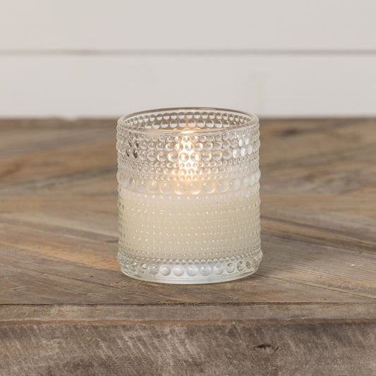 3.25" Dotted Glass 3D Flame Candle