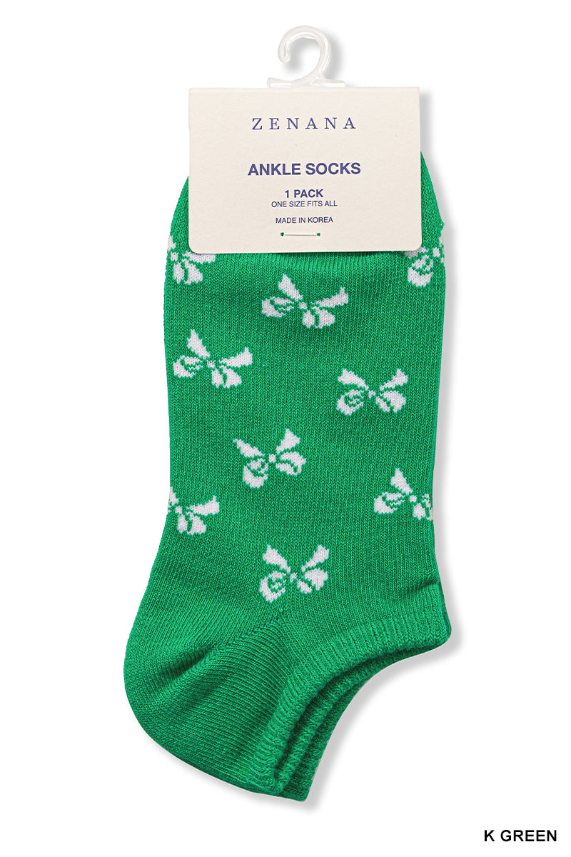 Ribbon Printed Socks