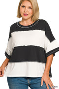 Black Striped Top
