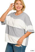 Heather Grey Striped Top