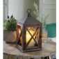 Weathered Espresso Wooden Lantern