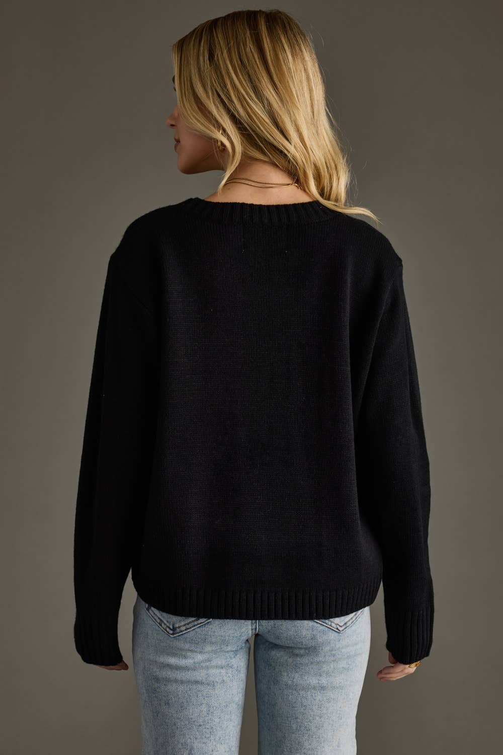 Black Whiskey Weather Sweater