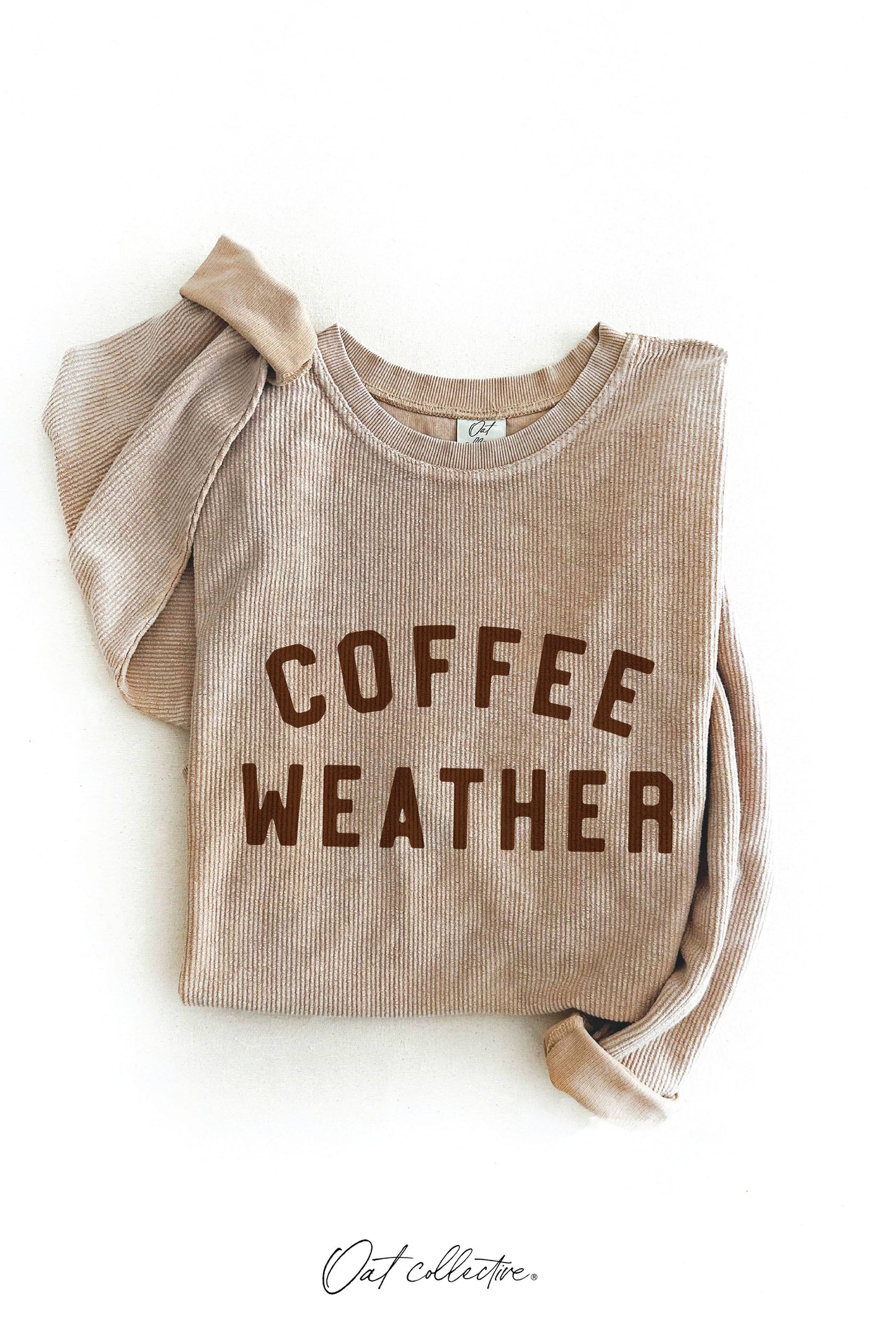 COFFEE WEATHER Thermal Vintage Pullover