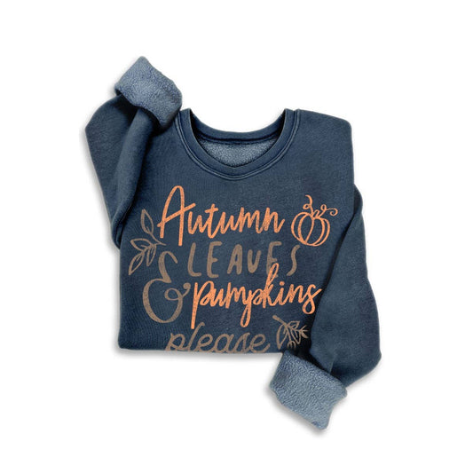 AUTUMN PUMPKINS MINERAL SWEATSHIRTS: Mineral Navy