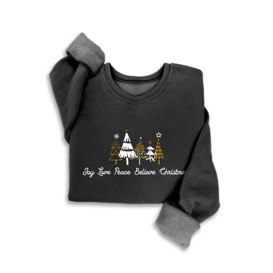 CHRISTMAS TREE GLITTER MINERAL SWEATSHIRT Mineral Black