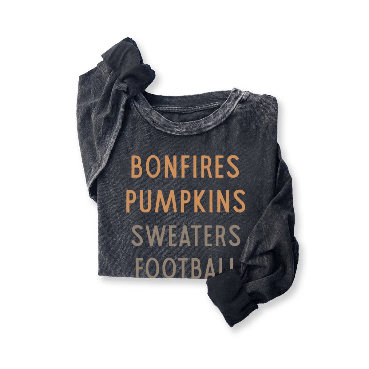 PUMPKINS FOOTBALL MINERAL GRAPHIC LS: Mineral Black
