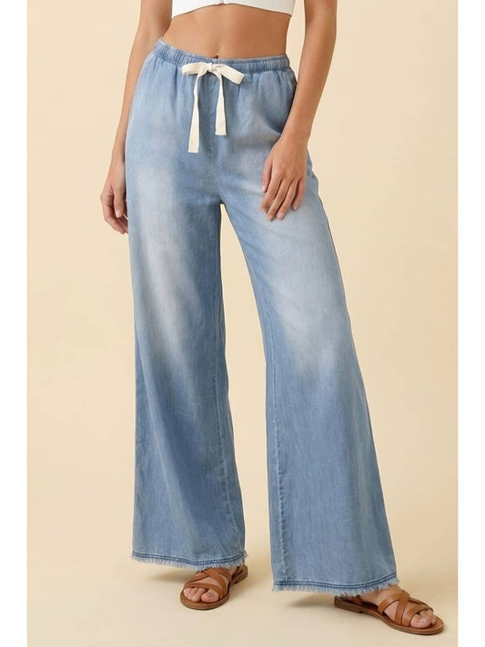 Wide Leg Denim Pants