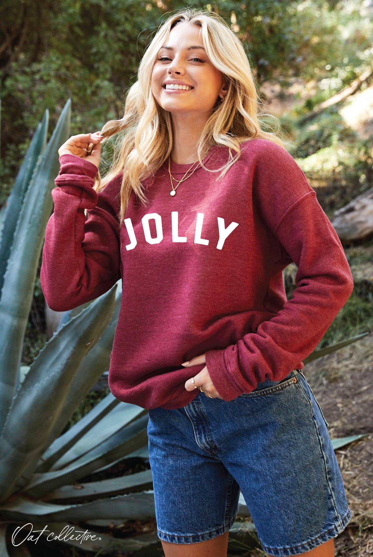 Plus Jolly Graphic Sweatshirt MAROON