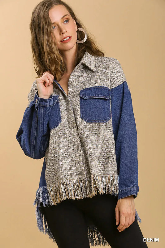 Tweed Denim Jacket
