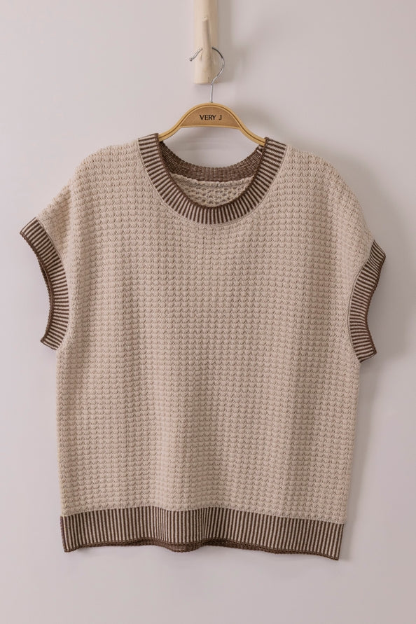 Sleeveless Summer Knit Sweater Top