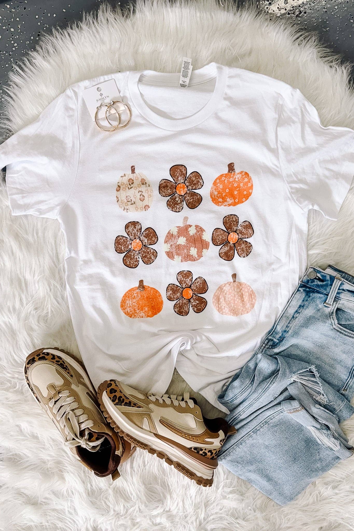 Boho Flowers & Pumpkins Graphics