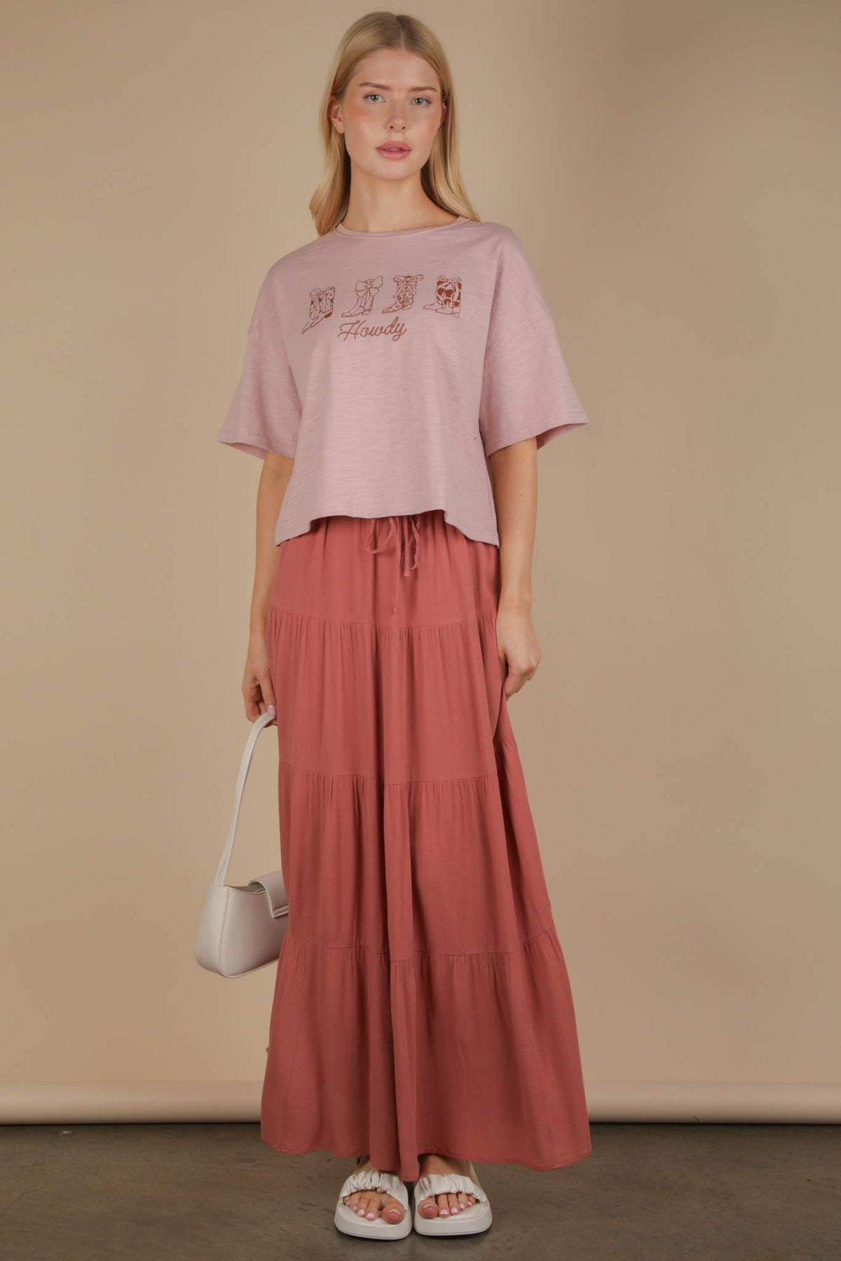Screen Print Graphic Casual Knit T shirt: SAGE