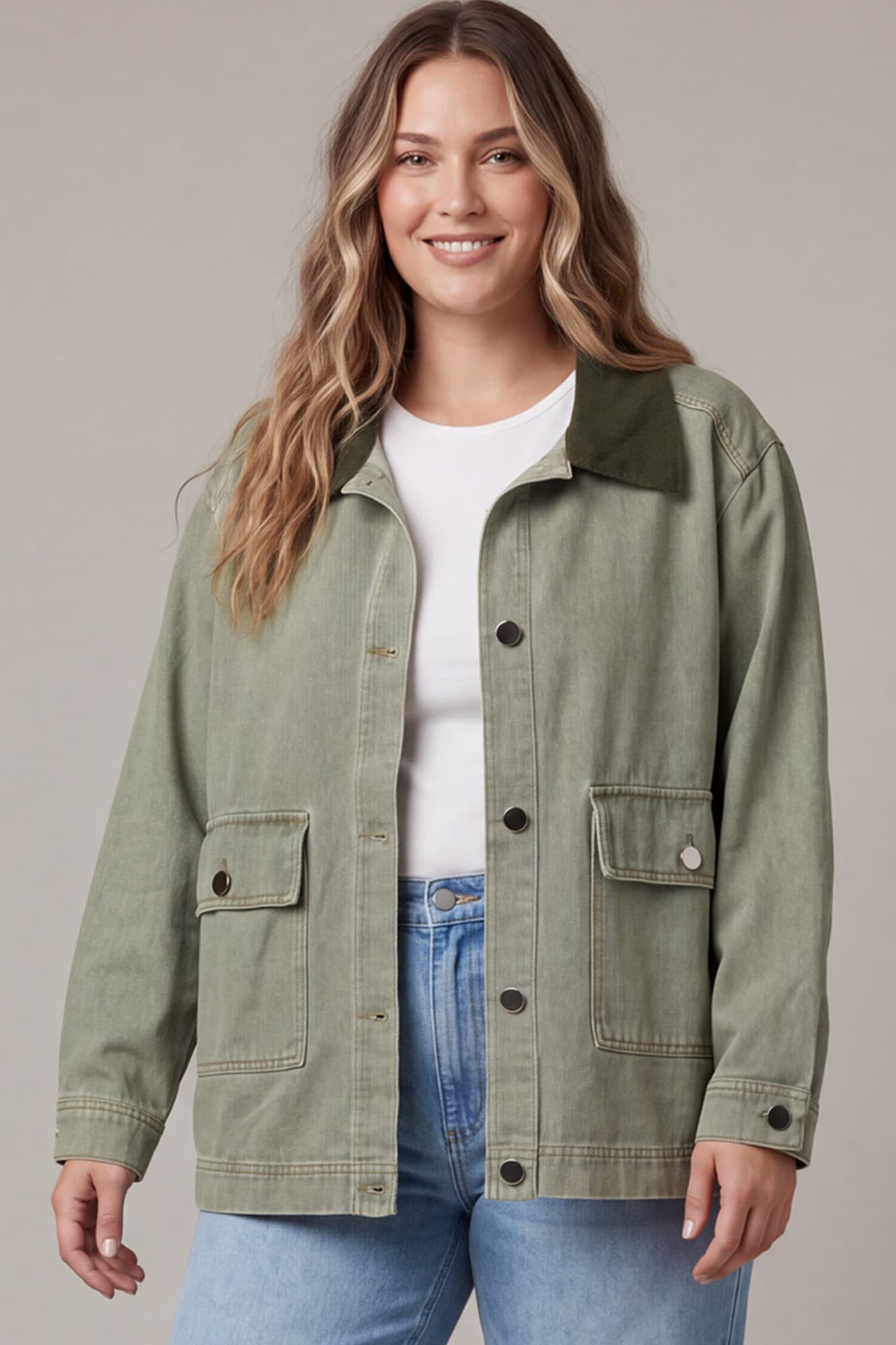 Washed Twill Barn Jacket - Olive