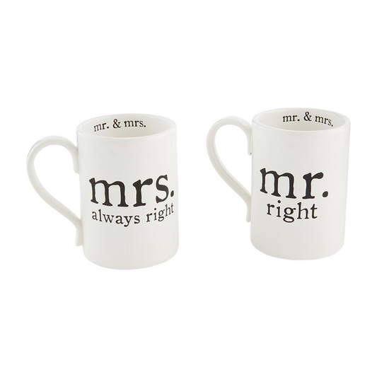 MR AND MRS RIGHT MUGS