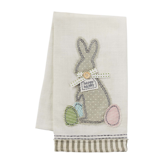 Gray Bunny Hand Towel