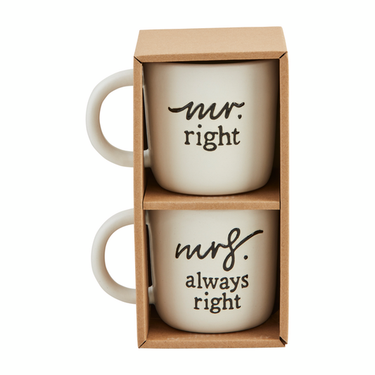 Mr. Right & Mrs. Always Right Mug Set