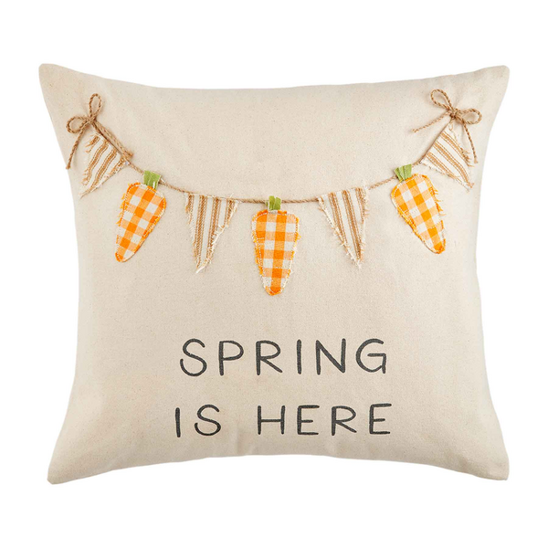 Carrot Banner Throw Pillow