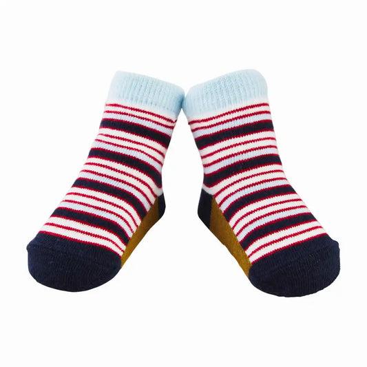 Blue & Red Stripe Socks