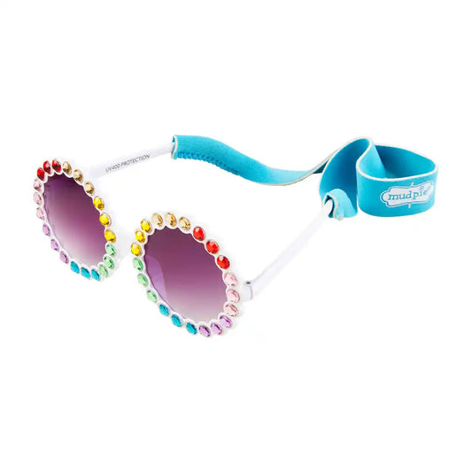 WHITE ROUND SUNGLASSES