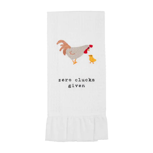 ROOSTER WAFFLE RUFFLE TOWEL