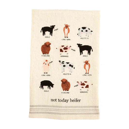 NOT TODAY FARM ANIMAL TOWEL