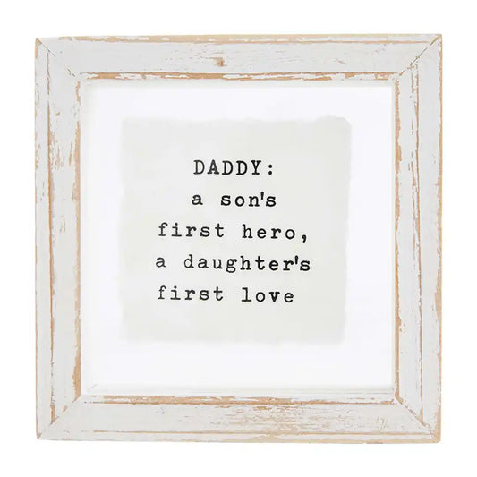 DADDY GLASS PLAQUE