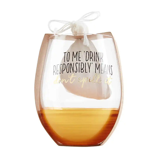 DRINK RESPONSIBLY GLASS AND CHILLER SET