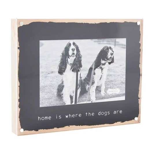 HOME IS WHERE DOG ACRYLIC FRAME