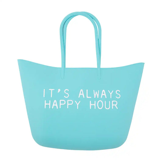 BLUE SILICONE COOLER TOTE
