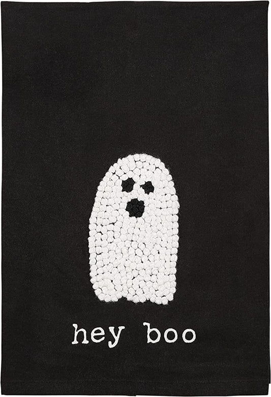 Large Knotted Halloween Towel, Boo, 26" x 17.5"