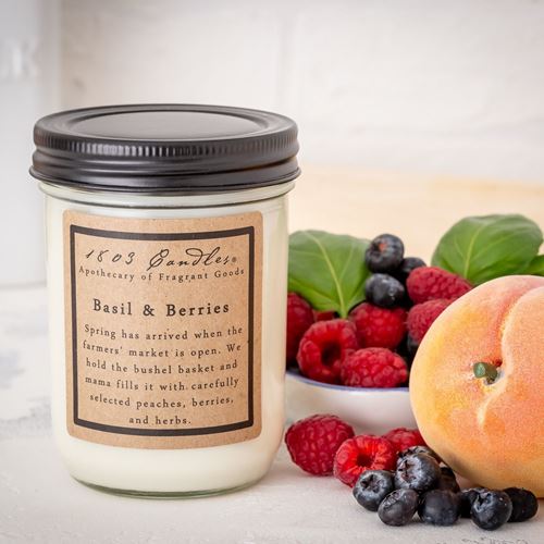 1803 Basil and Berries Candle 14oz