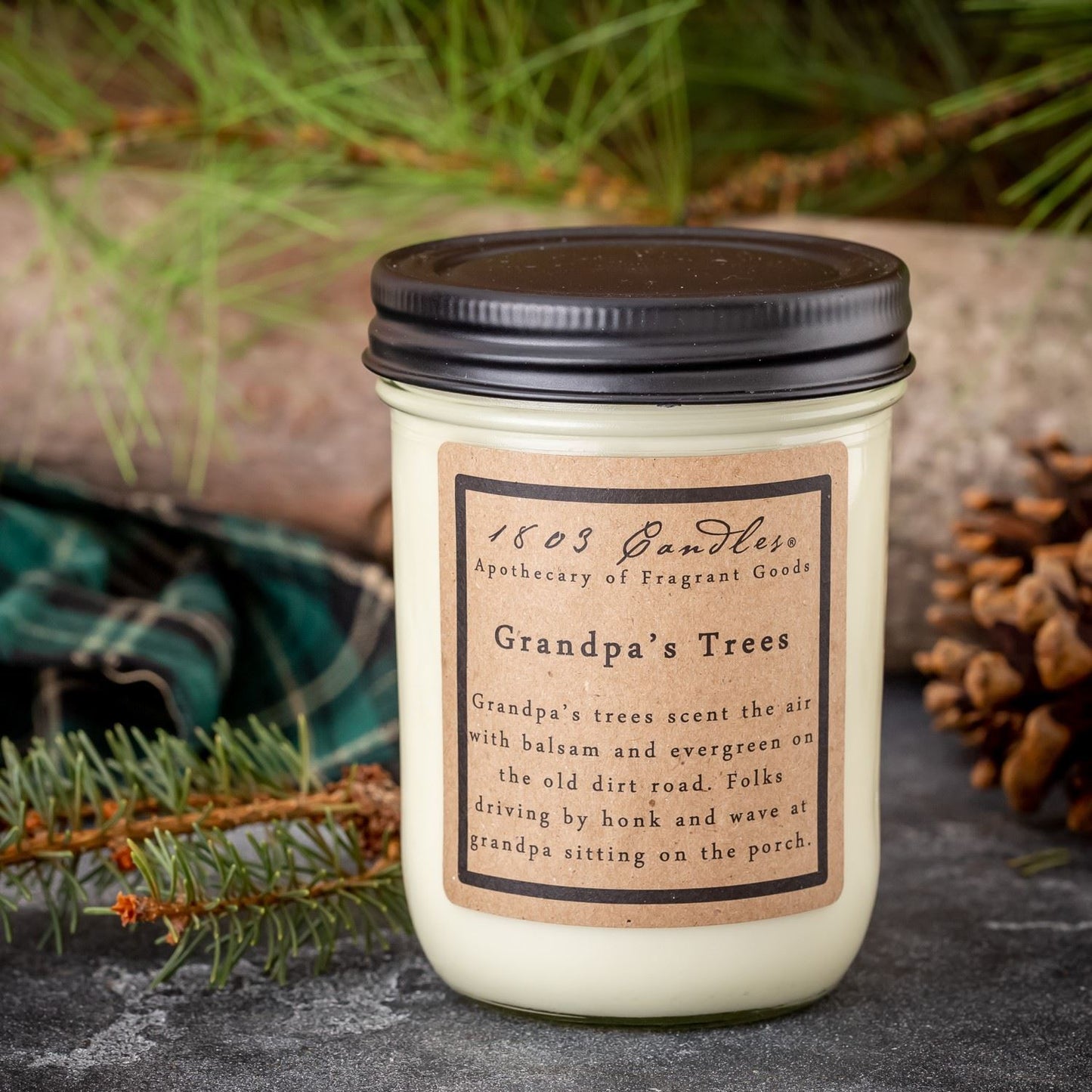 1803 Grandpas Trees Candle 14oz.