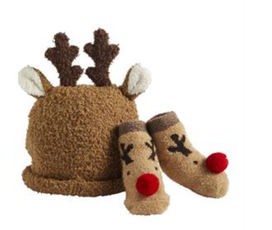Reindeer Hat & Sock Set