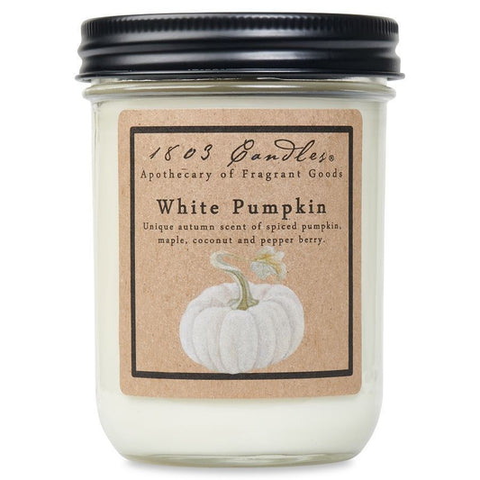 1803 White Pumpkin Candle 14oz.