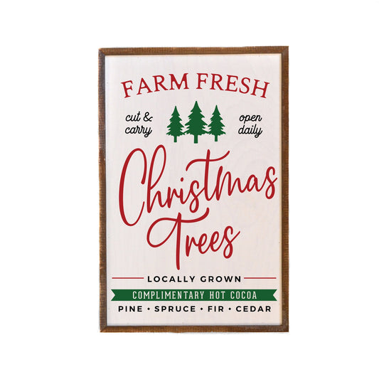 12x18 Farm Fresh Christmas Trees Christmas Decor