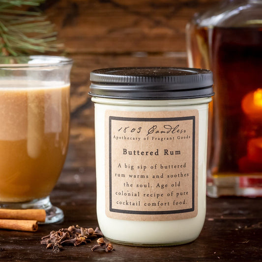 1803 Buttered Rum Candle 14oz.